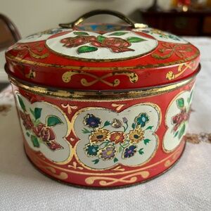 Vintage Gray Dunn Biscuit Tin